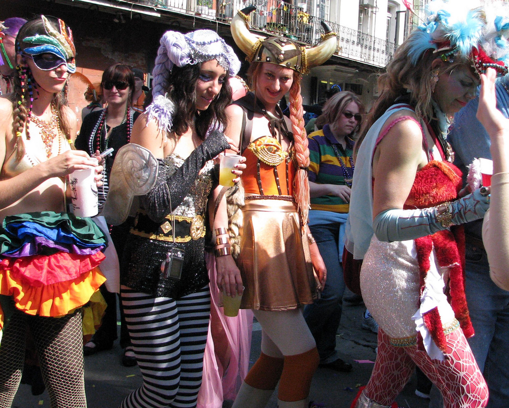 Image of Mardi Gras goers